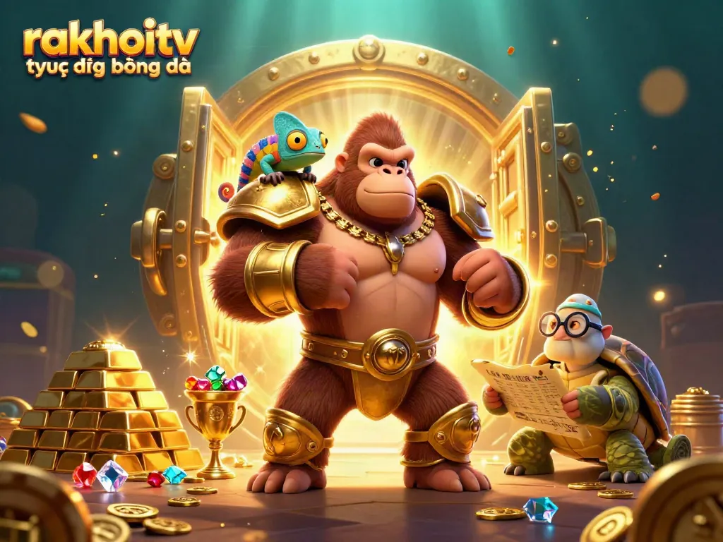 Experience high-quality livestreaming with rakhoitv trực tiếp bóng đá and dynamic gaming elements in this captivating scene.