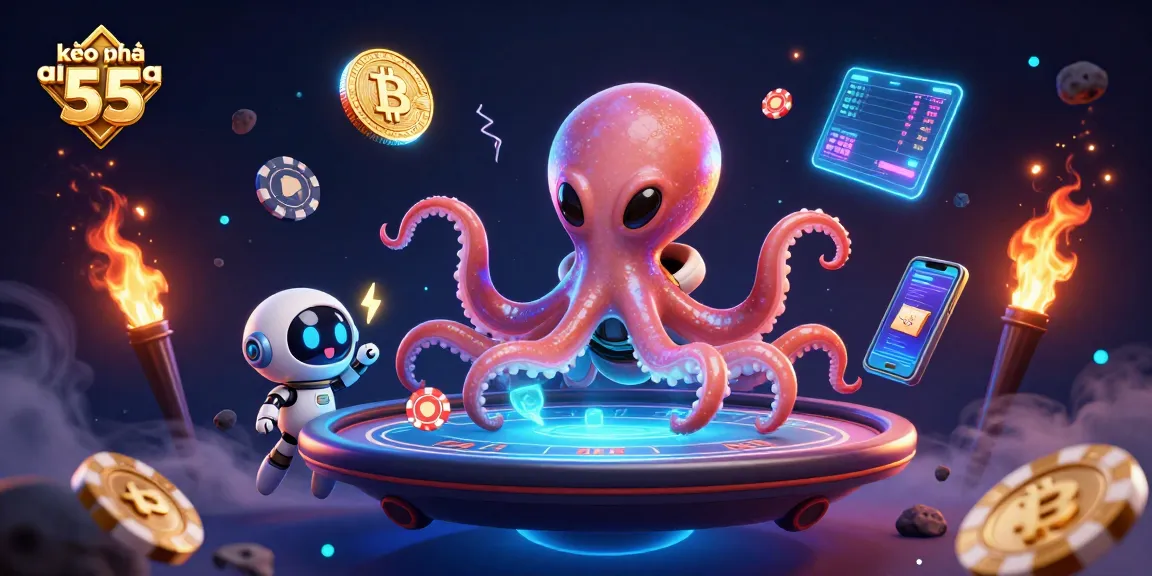 Engage with kèo nhà cái 55 involving alien poker scenes full of cosmic excitement.